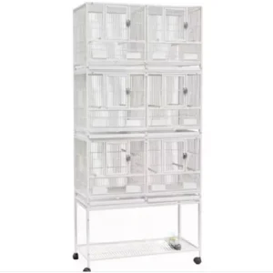 Jaula Triple 3 Niveles 6 Compartimientos Para Aves