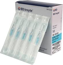 CATÉTERES INSYTE C/A AMARILL, ROSA,AZUL,VERDE,NARAN.50u.